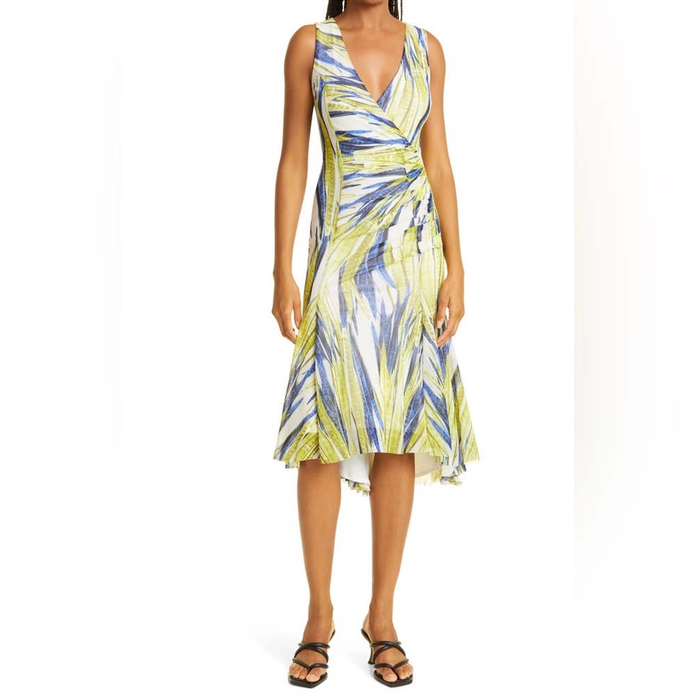 Fuzzi Abito Ruched Sleeveless A-Line Dress